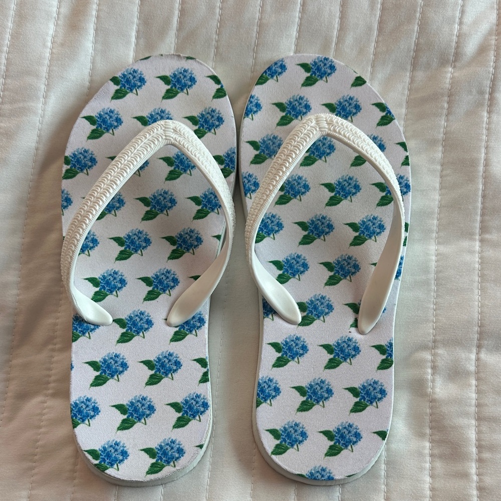 Hydrangea Flip Flops